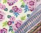 Purple-Multi Poly Floral Border Print Yoryu Chiffon Woven Fabric By the Yard